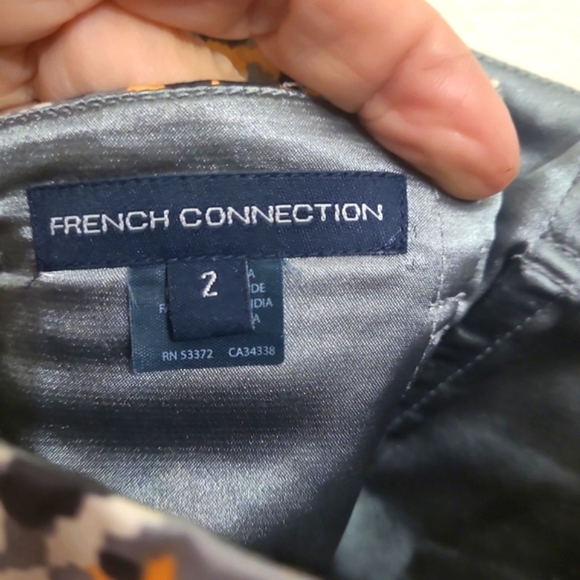 French Connection Peachy Camo Strapless Dress - Picture 3 of 4